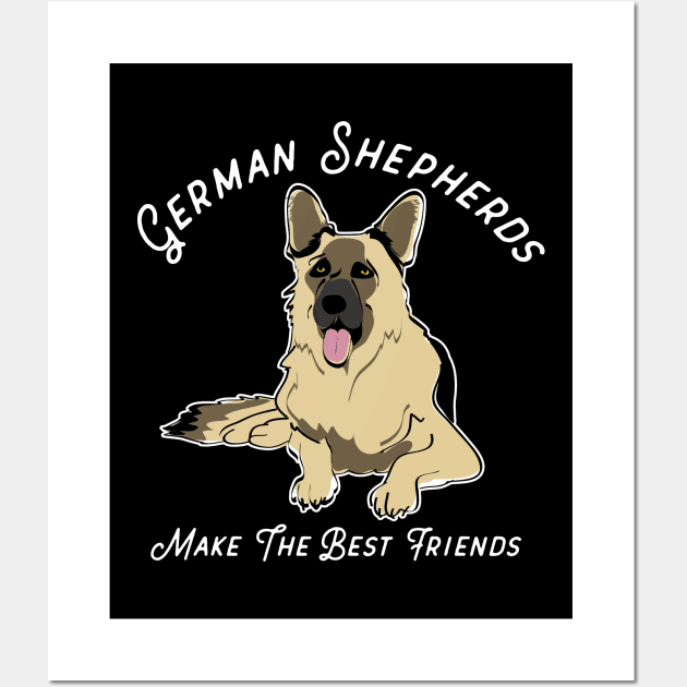 German Shepherd Dog Fan Dog Lover Gifts Wall Art by atomguy